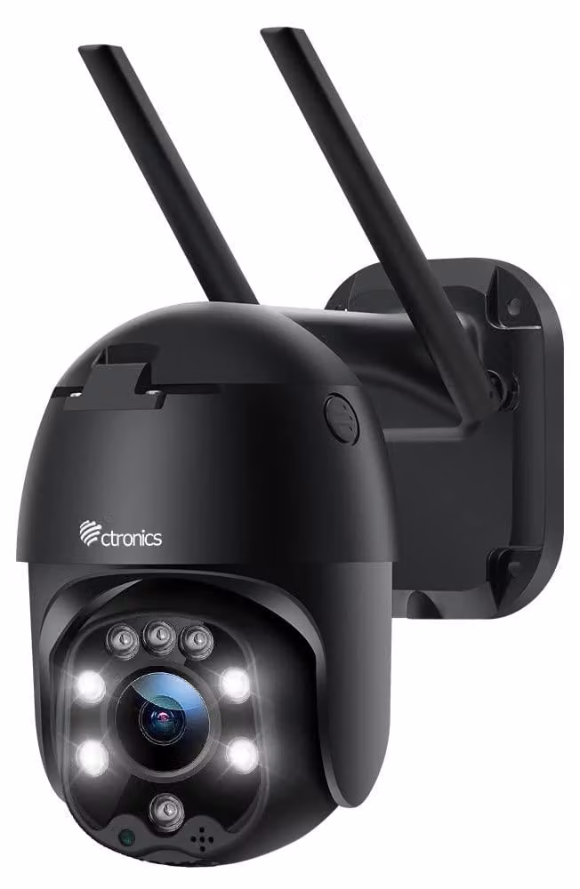 Telecamera da esterno Wi-Fi con zoom ottico 4x, visione notturna e funzionalità PTZ (panoramica, inclinazione e zoom) a 1080P