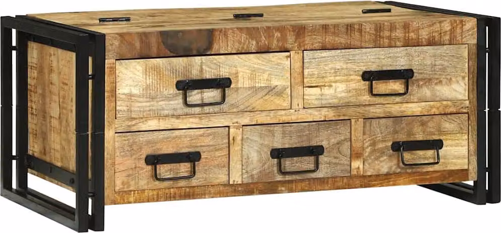 Tavolino da salotto Marrone Legno di mango massello