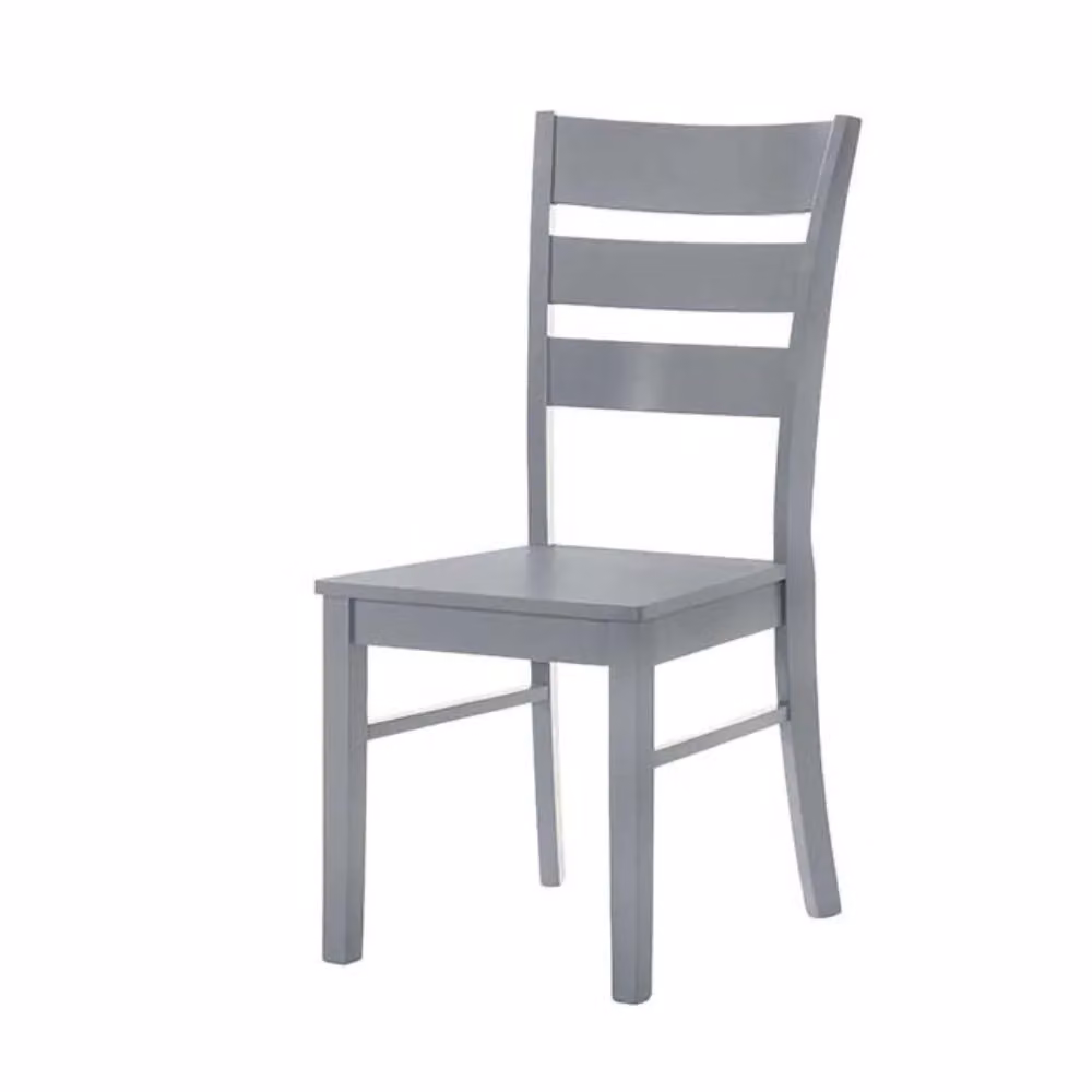 Set di 2 sedie Lisa in legno grigio con schienale a tre fasce – 2