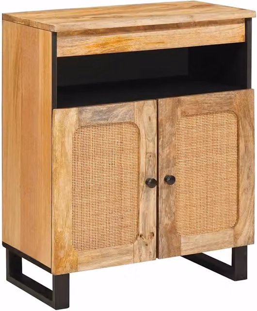 Credenza Buffet Marrone in Legno di Mango Massello vidaXL L: 60 cm, P: 33,5 cm, H: 75 cm – 1