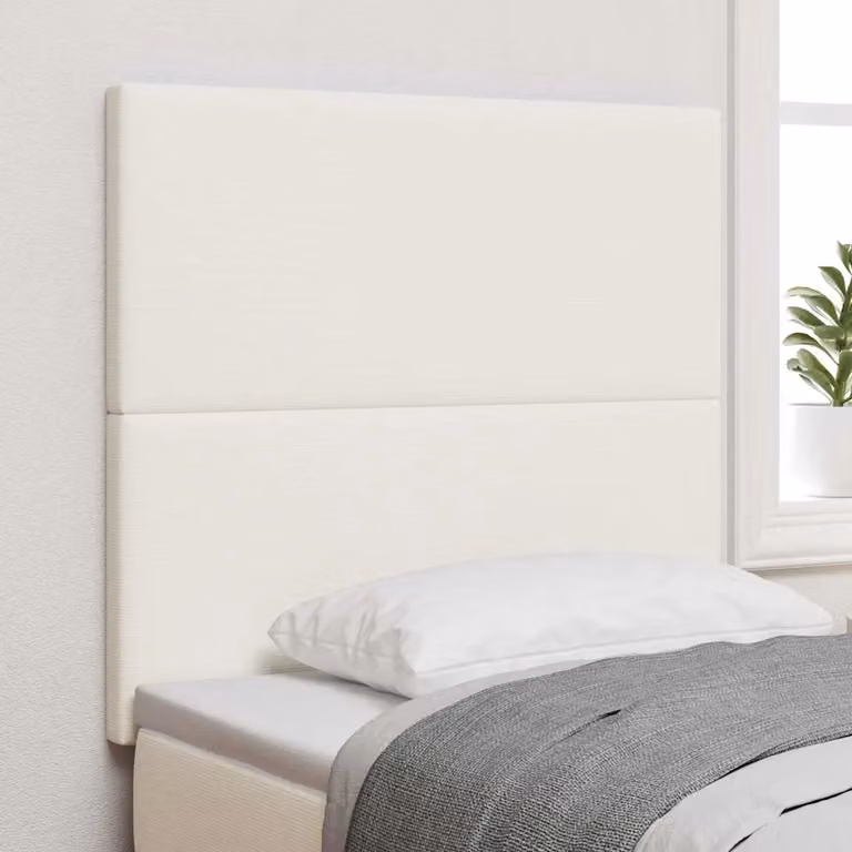 Testiera per letto con illuminazione LED vidaXL in tessuto cord beige, Larghezza: 80 cm