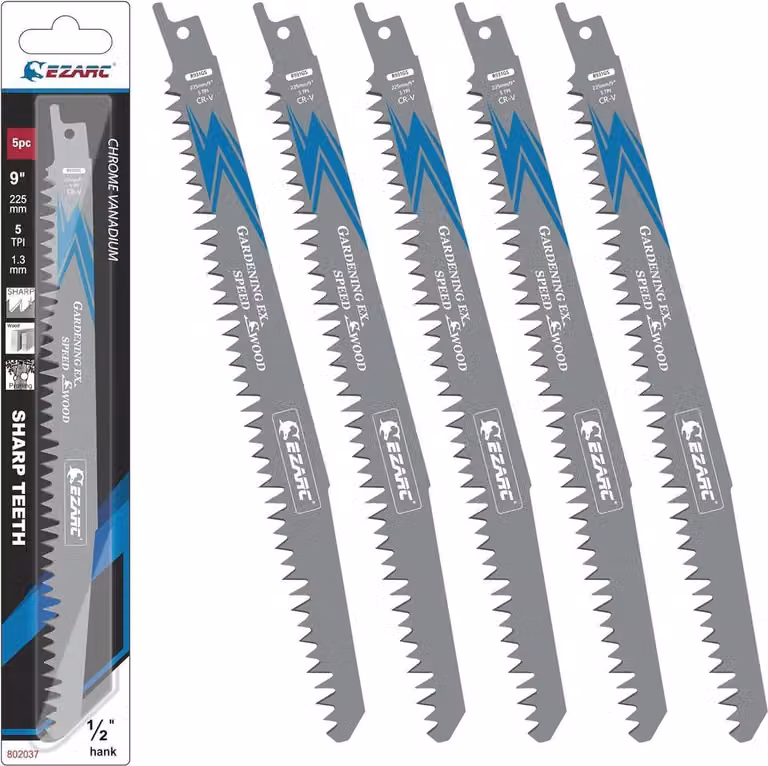 EZARC Lame per sega circolare 5pcs per legno R931GS 225mm 5TPI