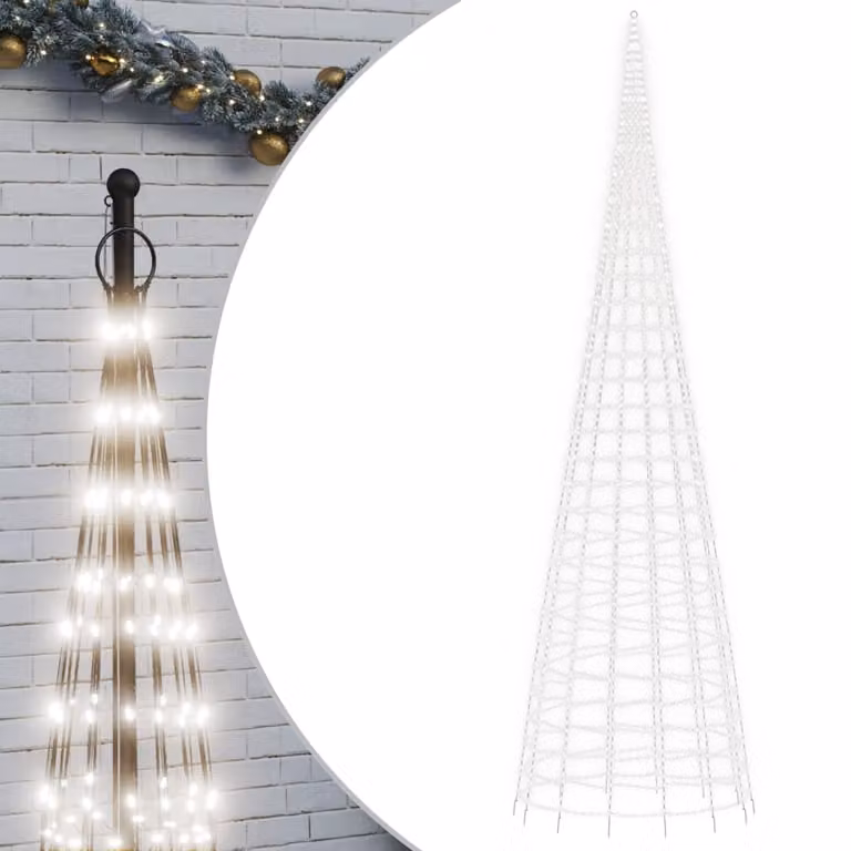 Albero di Natale a LED 3000 LED Bianco Freddo 800 cm