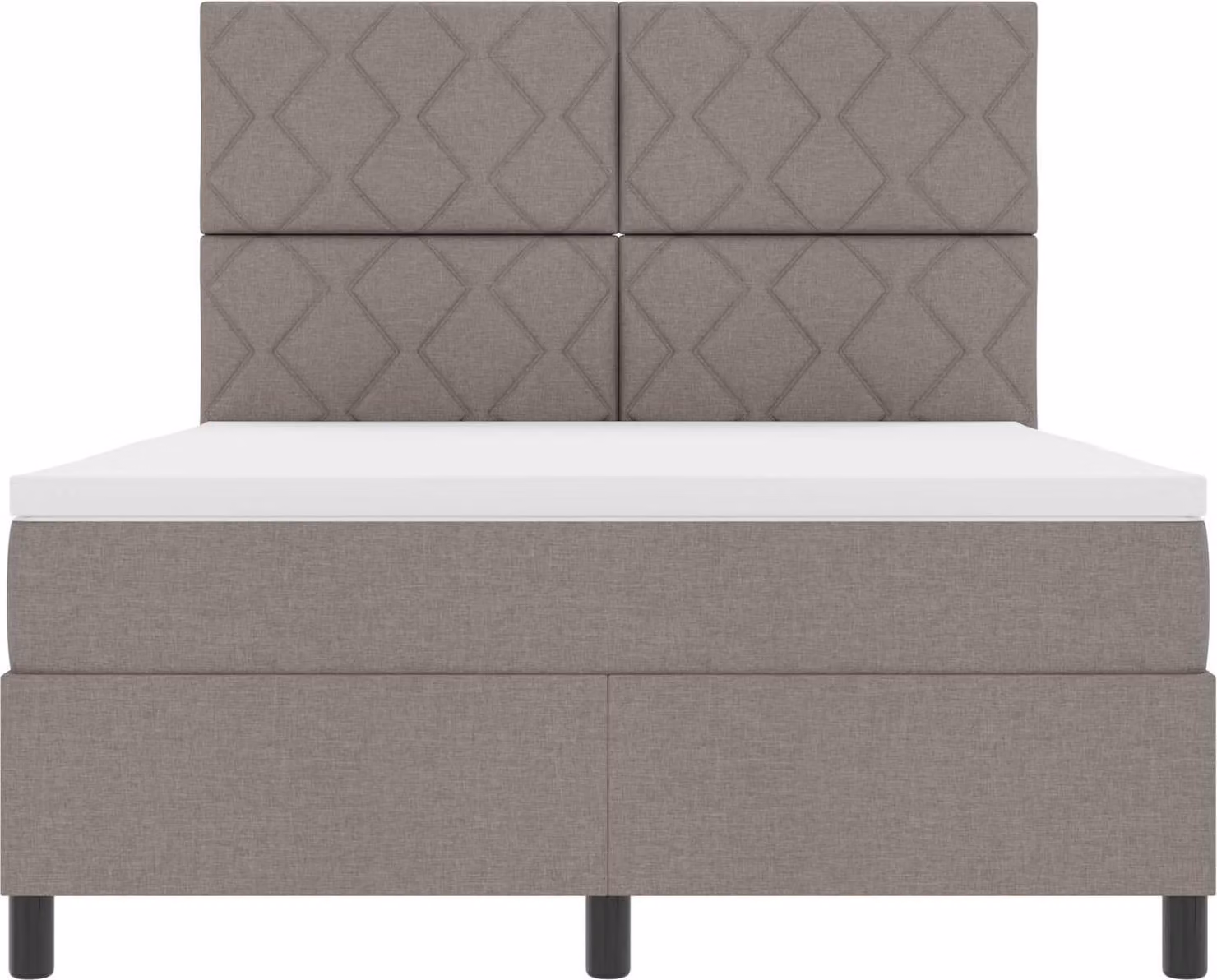 Maison Exclusive - Letto boxspring con strisce luminose a LED, color taupe, 160 x 200 cm, rivestimento in tessuto