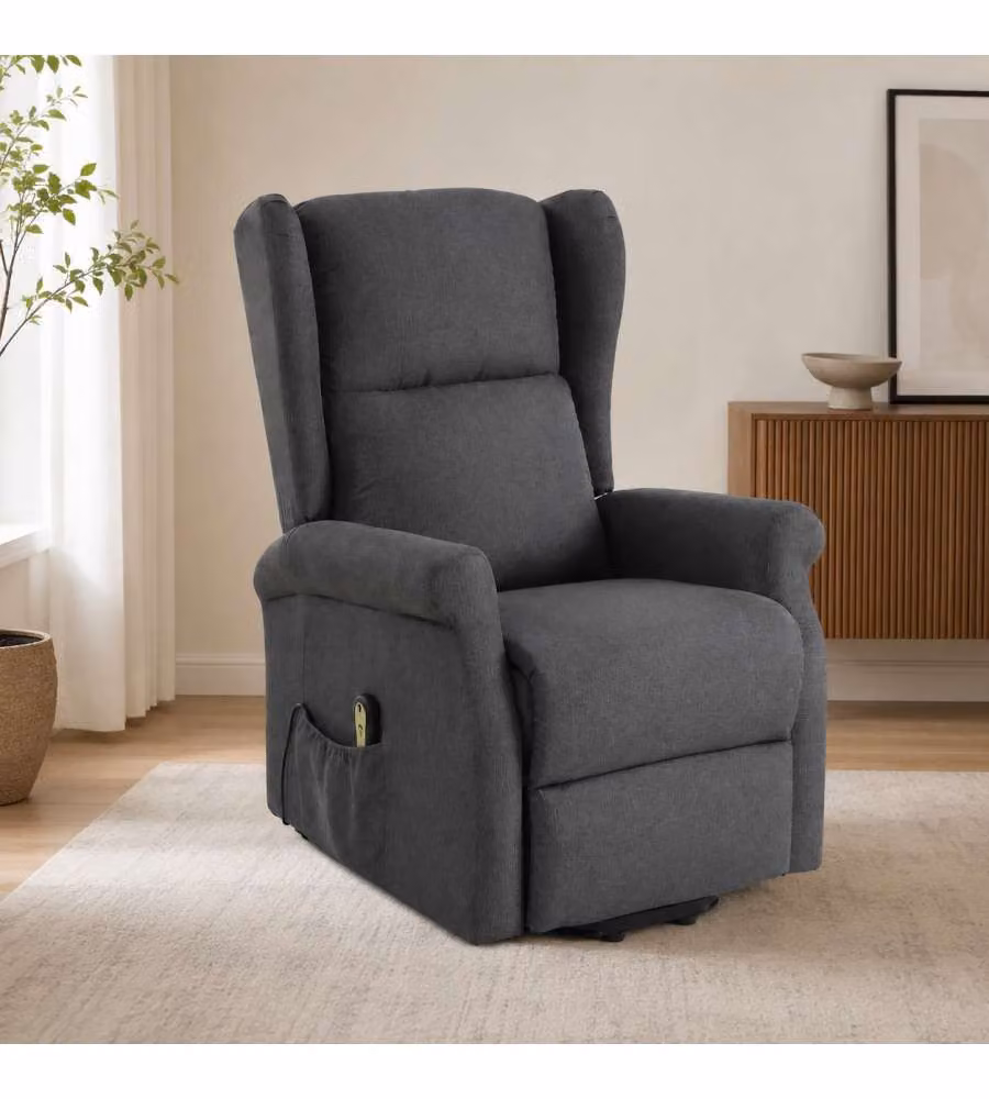 Domo Mea Poltrona reclinabile elettrica grigia 75x96,5x107h cm