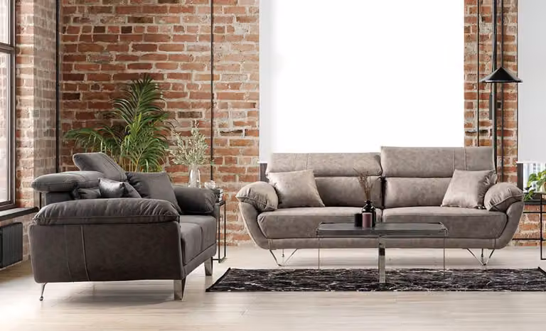 Sofa Couch Landschaft Gemütliche 3+3 Entspannungssofa Couchgarnitur Sofagarnitur