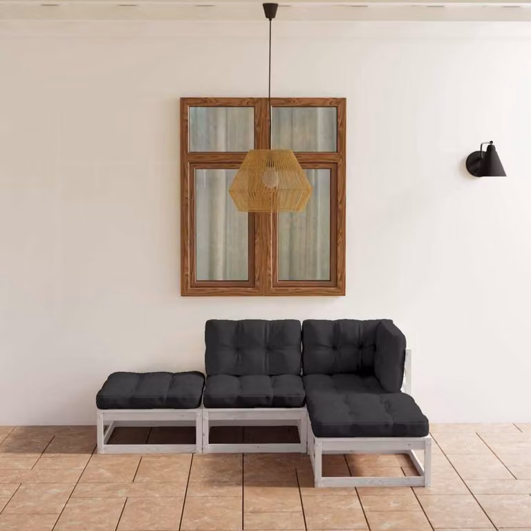 Maison Exclusive - Set Divani da Giardino 4 pz con Cuscini Legno Massello Pino