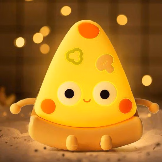 Lampada per bambini per la cameretta: illuminazione a LED con timer e motivo a forma di pizza