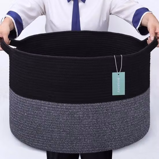 Contenitore in cotone BOSROTY per bambini, capacità 87L, nero, L 55 cm x P 35 cm