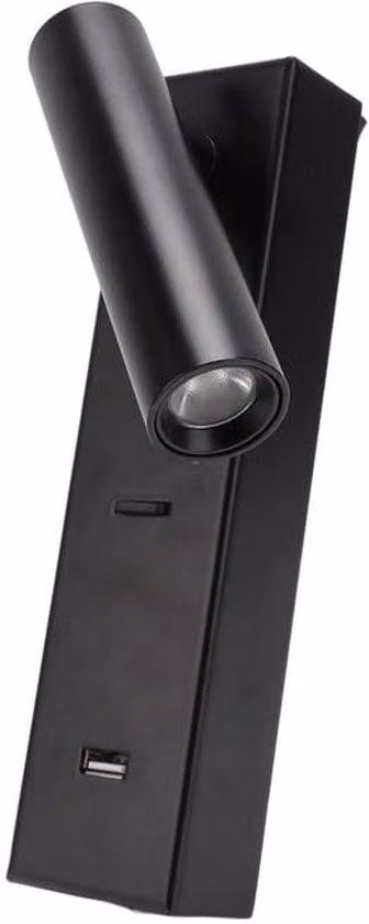 Lampada a LED da parete con interruttore e porta USB, ideale per la camera da letto, 100-240 V.