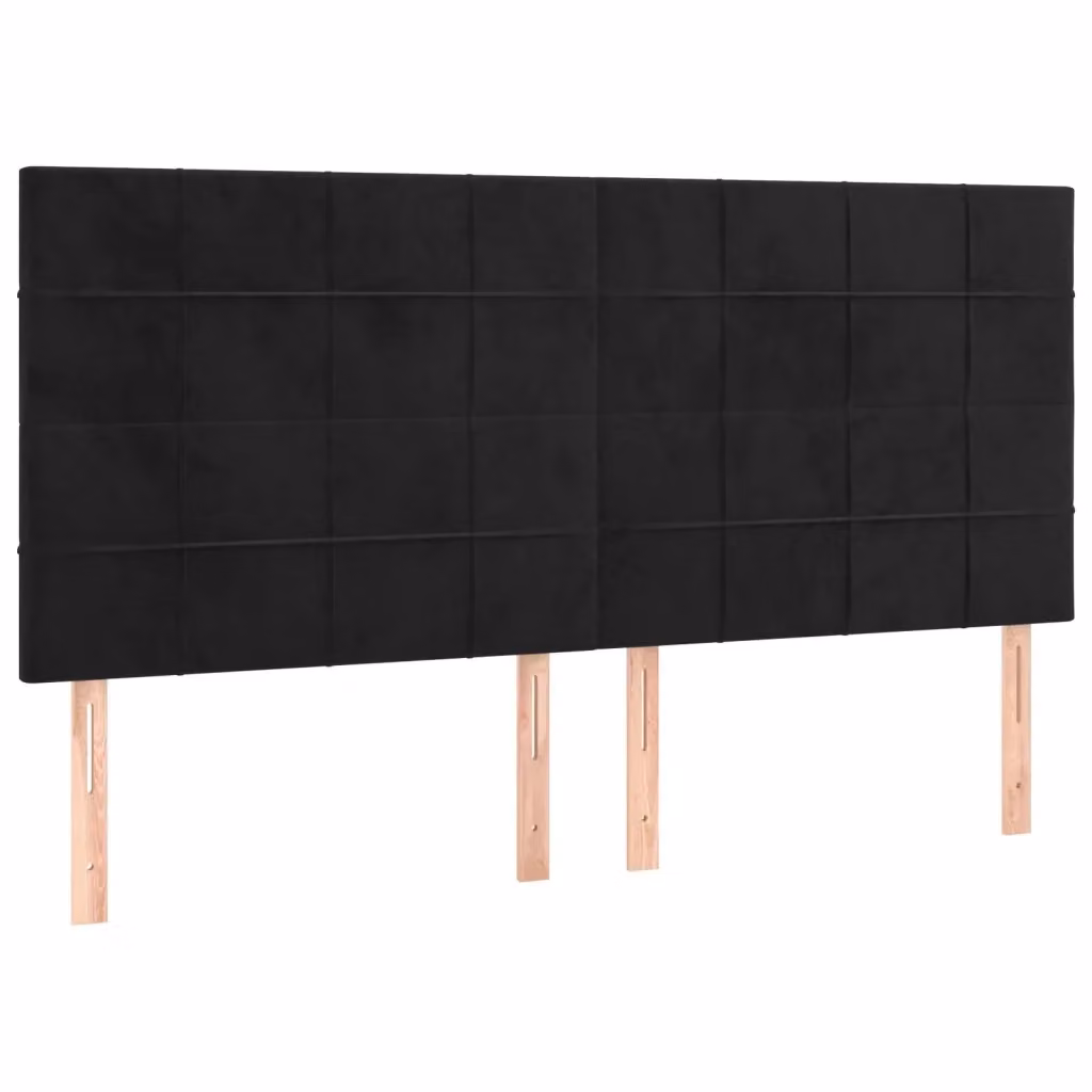 Testiera decorativa in velluto nero Design Mania L: 180 cm, P: 5 cm, H: 118/128 cm – 2