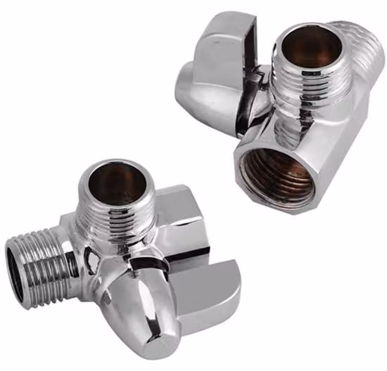 Dailygoods - Supporto per doccetta a 3 vie - Realizzato in ottone di alta qualità - Cromato - Regolatore del flusso d'acqua - Resistente alla ruggine - Maniglia robusta - Miscelatore per doccia