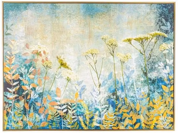Quadro Moderno con Stampa su Tela Floreale Multicolore GIORDANOSHOP L: 90 cm, P: 3,2 cm, H: 120 cm
