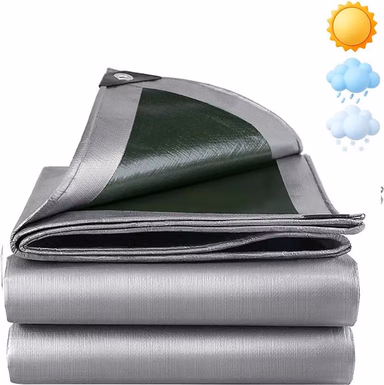 Telo di copertura - Telo in tessuto PE - 180 g/m² - Impermeabile - Resistente ai raggi UV - Resistente alle intemperie - 3 x 5 m - Verde