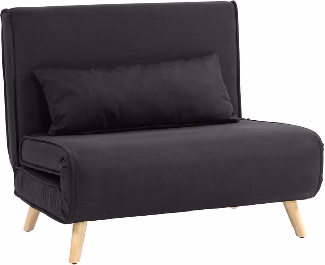 Poltrona letto 2 in 1, portata fino a 350 kg, divano letto con funzione letto, schienale regolabile, cuscini decorativi, effetto lino, ideale per