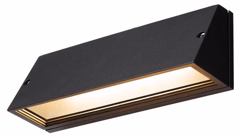 Pema® Applique LED da esterno nero Interruttore CCT 3000/4000K Colore luce regolabile