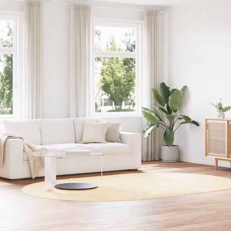 Tappeto Shaggy a Pelo Lungo vidaXL NAVARRA Crema Beige in Poliestere L: 300 cm, P: 200 cm