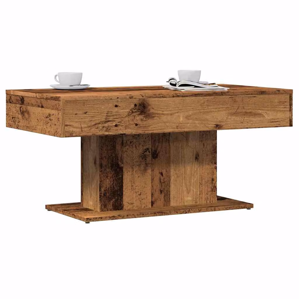 vidaXL Tavolino da caffè moderno in legno marrone L: 96 cm, P: 50 cm, H: 45 cm