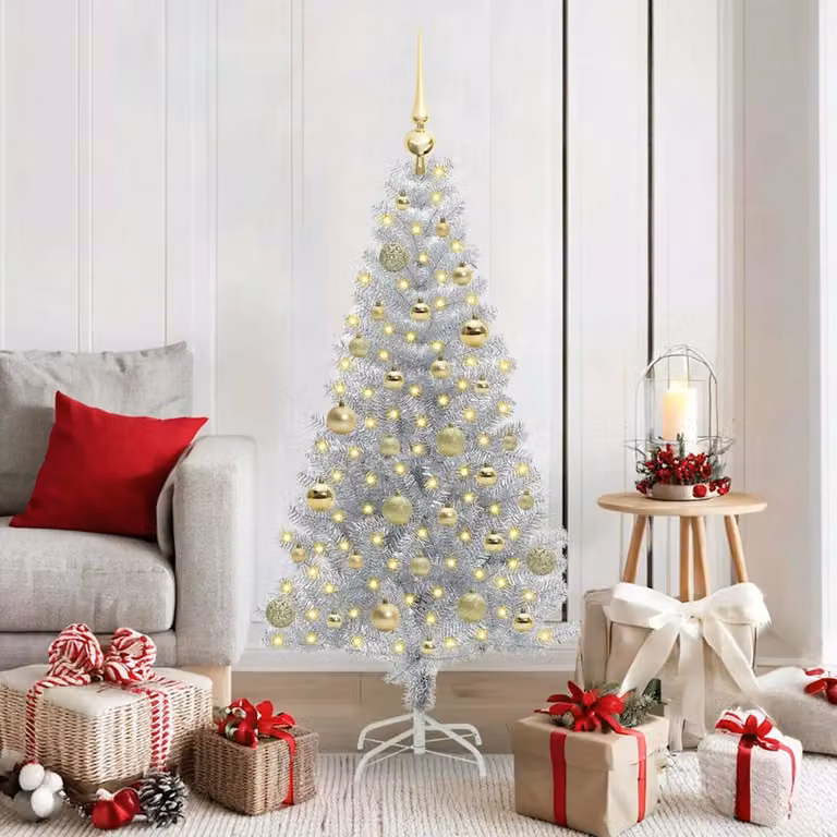 vidaXL Albero di Natale Argento 150 cm PET