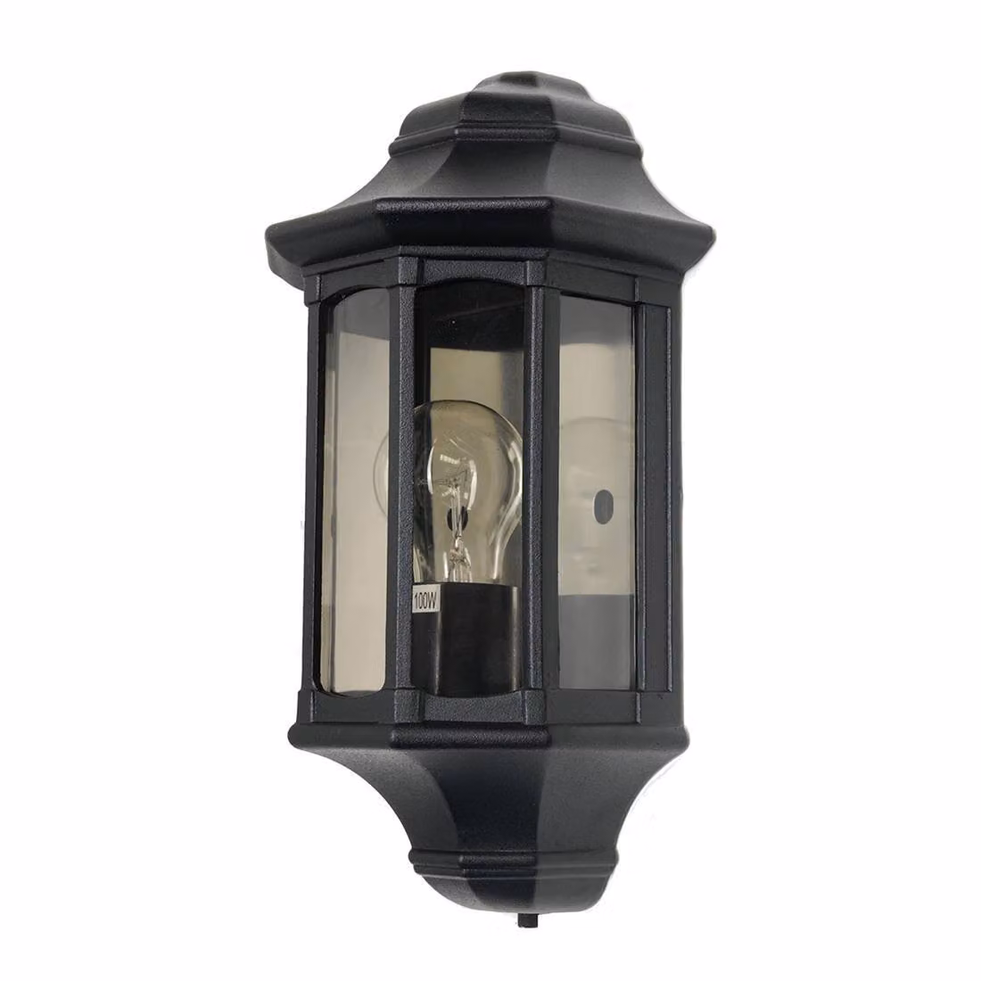 Applique da esterno Newbury nera 1xE27x60W in alluminio, dimensioni: 33x17,2x12,2 cm, IP44, Garden Zone