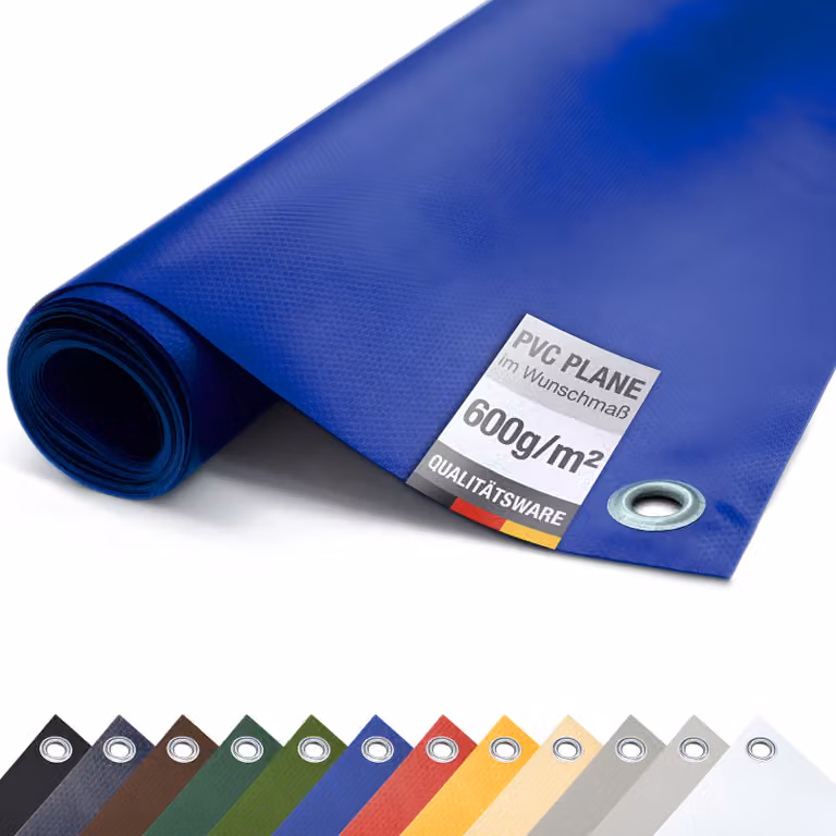 Telone per camion in PVC 600g/m² con occhielli Telone protettivo opaco (blu, 2,5m x 5m)