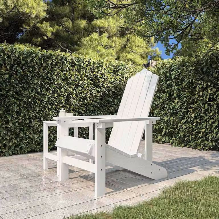Sedia da giardino Adirondack vidaXL bianca in HDPE resistente ai raggi UV