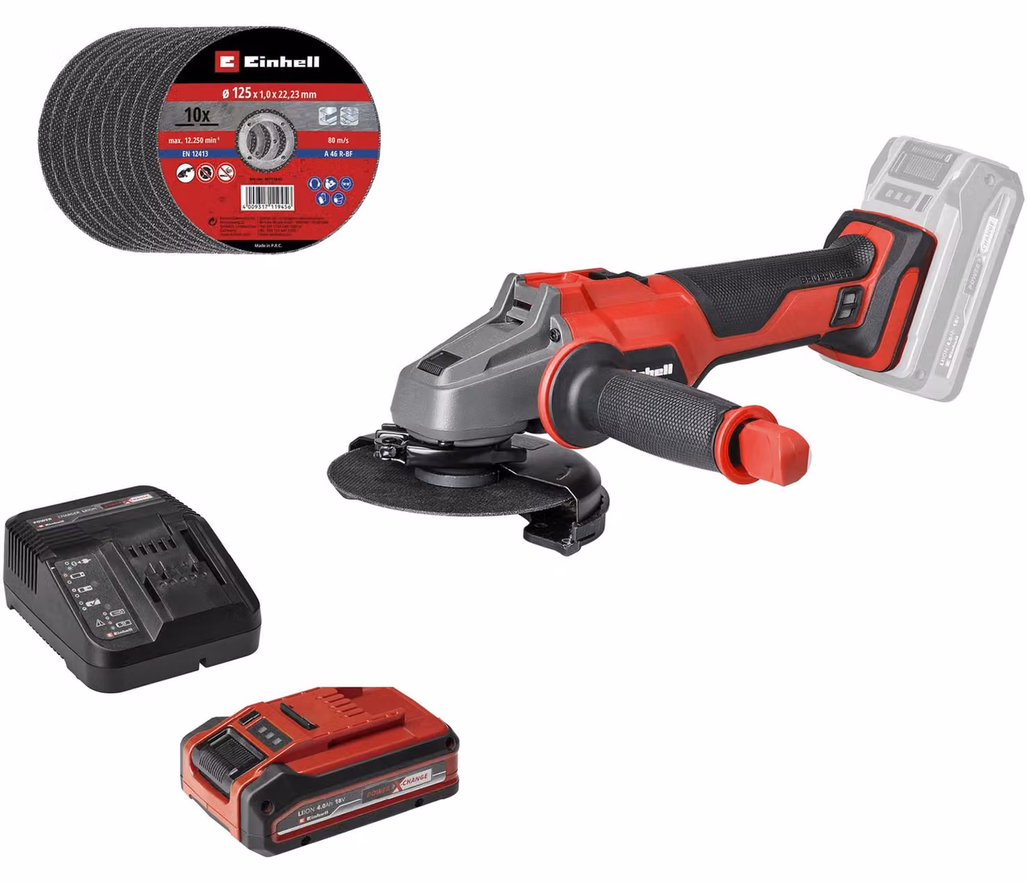 EINHELL Professional Smerigliatrice angolare a batteria AXXIO 18/125, 18 volt