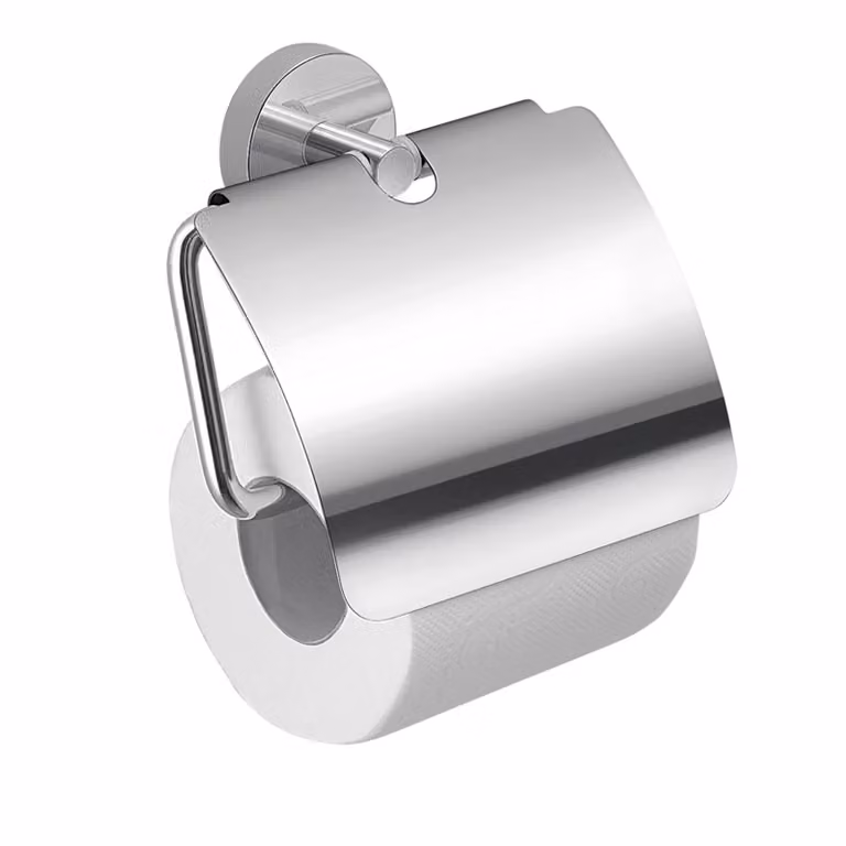 Portarotolo coperto da muro in acciaio inox e Cromall 2325 Gedy serie EROS Cromato