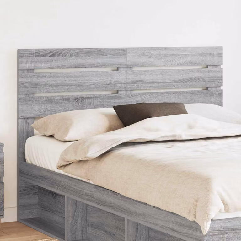 Testiera per letto moderna vidaXL in legno ingegnerizzato grigio opaco