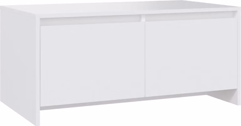 Tavolino da Salotto Bianco 90x50x41,5 cm in Legno Multistrato