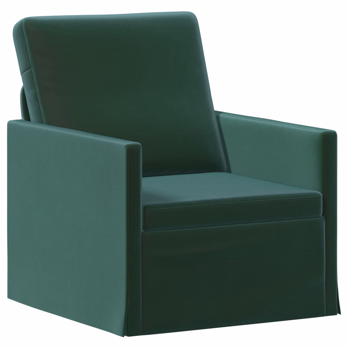 Divano Singolo vidaXL in Velluto Verde con Struttura in Metallo L: 70 cm, P: 81 cm, H: 82 cm