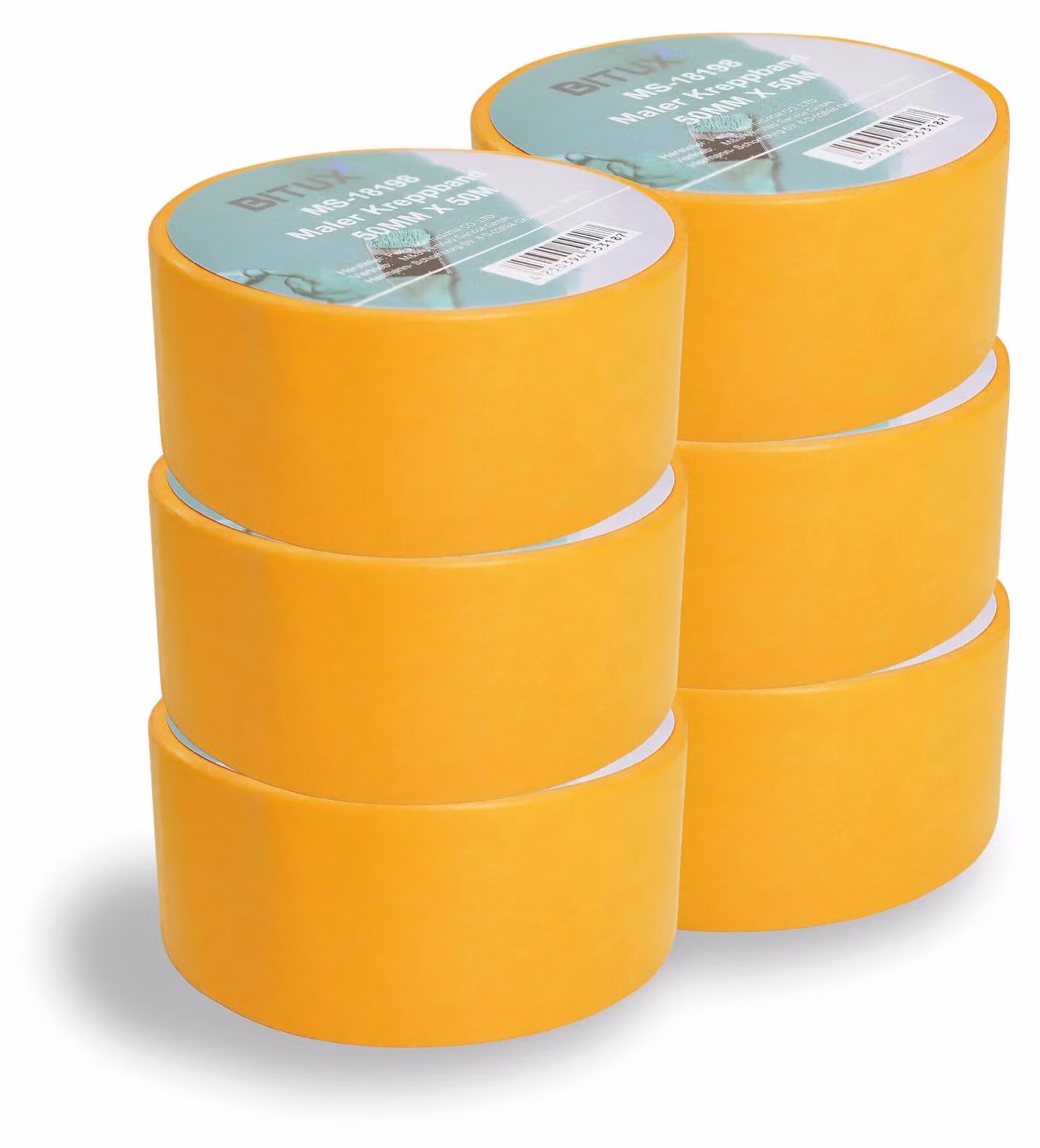 Bituxx 6x 50m nastro adesivo per pittori largo 50 mm, MS-18413