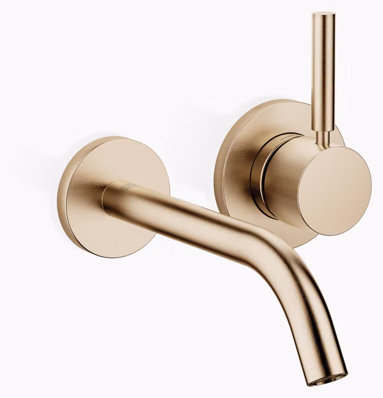 Dornbracht META Mitigeur mural de lavabo sans vidage, saillie 190mm, jet rond enrichi d'air, 36860660-27, 36860660-27