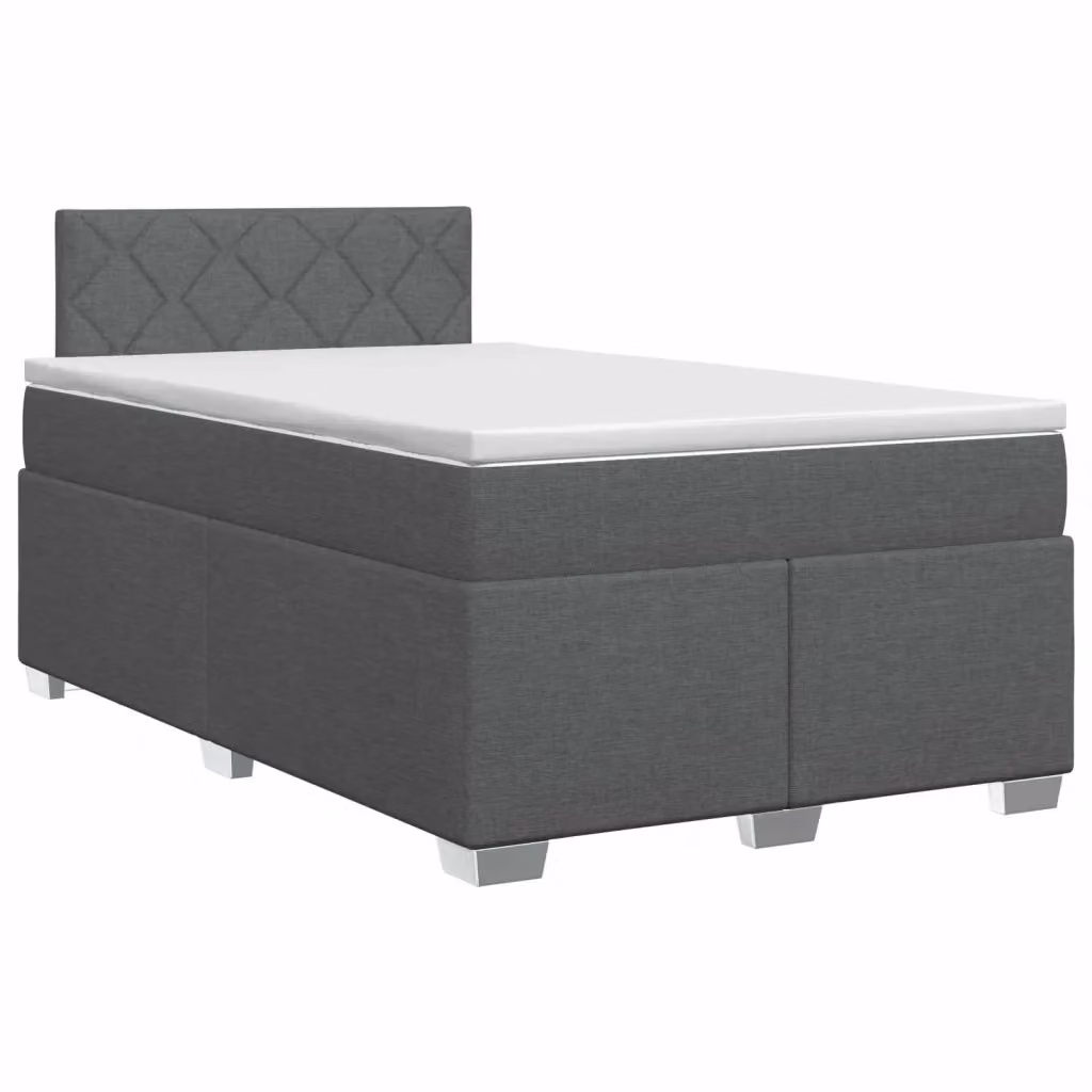 Letto box spring con materasso ibrido vidaXL Grigio e Bianco L/P: 120 x 200 cm – 2