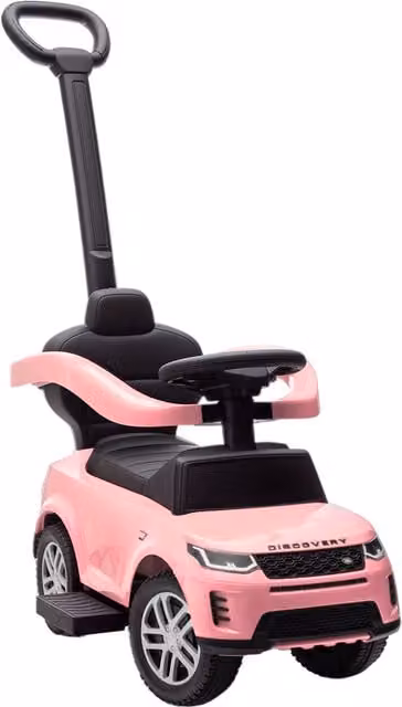 Macchina Cavalcabile AIYAPLAY Licenza Land Rover con Maniglia e Barriera, Rosa, L/P/H: 84 x 40 x 94.5 cm – 1