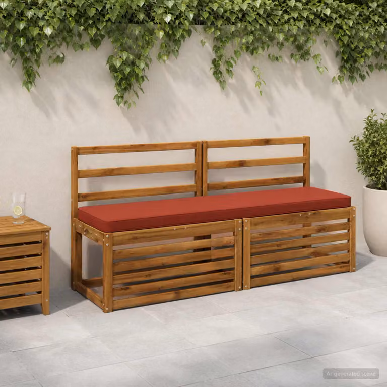 Cuscino per panchina vidaXL VUGHT rosso in poliestere con rivestimento rimovibile e resistente ai raggi UV