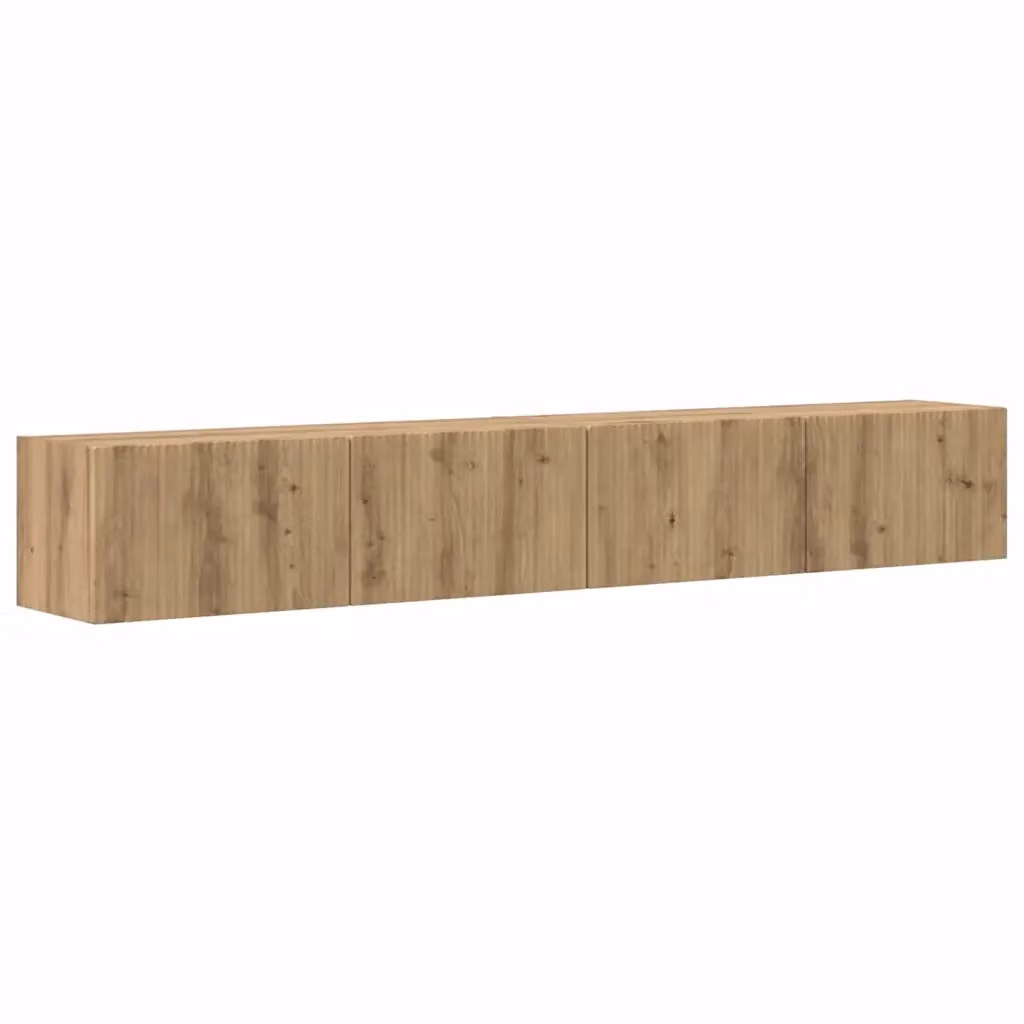 Set di 2 mobili TV da parete vidaXL in rovere moderno, L 60 x P 31 x H 29.5 cm – 2