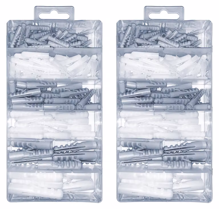 Set di 276 tasselli in plastica in una scatola (5-12 mm )