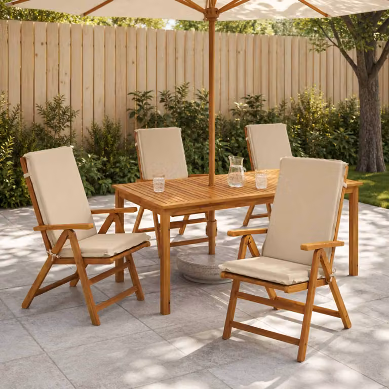 vidaXL Cuscino per sedia a schienale alto GEMERT 4 pz 100% Poliestere