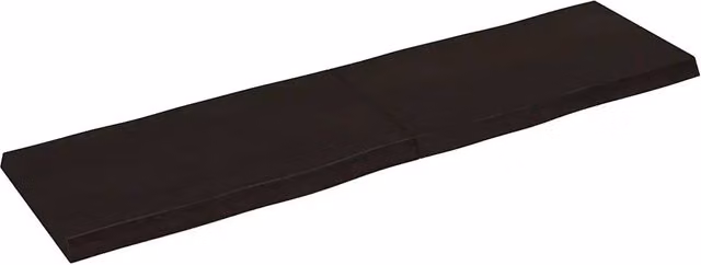 Piano Tavolo | Superficie Tavolo | Piano Scrivania Marrone Scuro 180x50x(2-6)cm Rovere Non Trattato