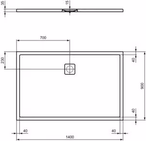 IDEAL STANDARD T5434FO Piatto doccia Ultra Flat Evo