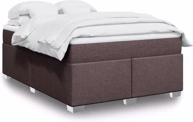 Letto Ibrido con Giroletto a Molle e Materasso vidaXL, Marrone e Bianco, L 140 cm x P 200 cm