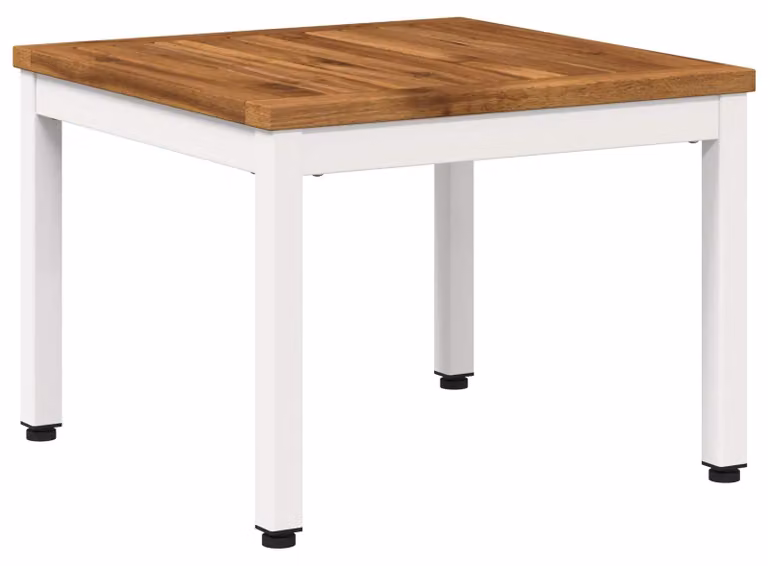 Tavolino da caffè, design naturale e colore bianco, dimensioni 50 x 48,5 x 36 cm