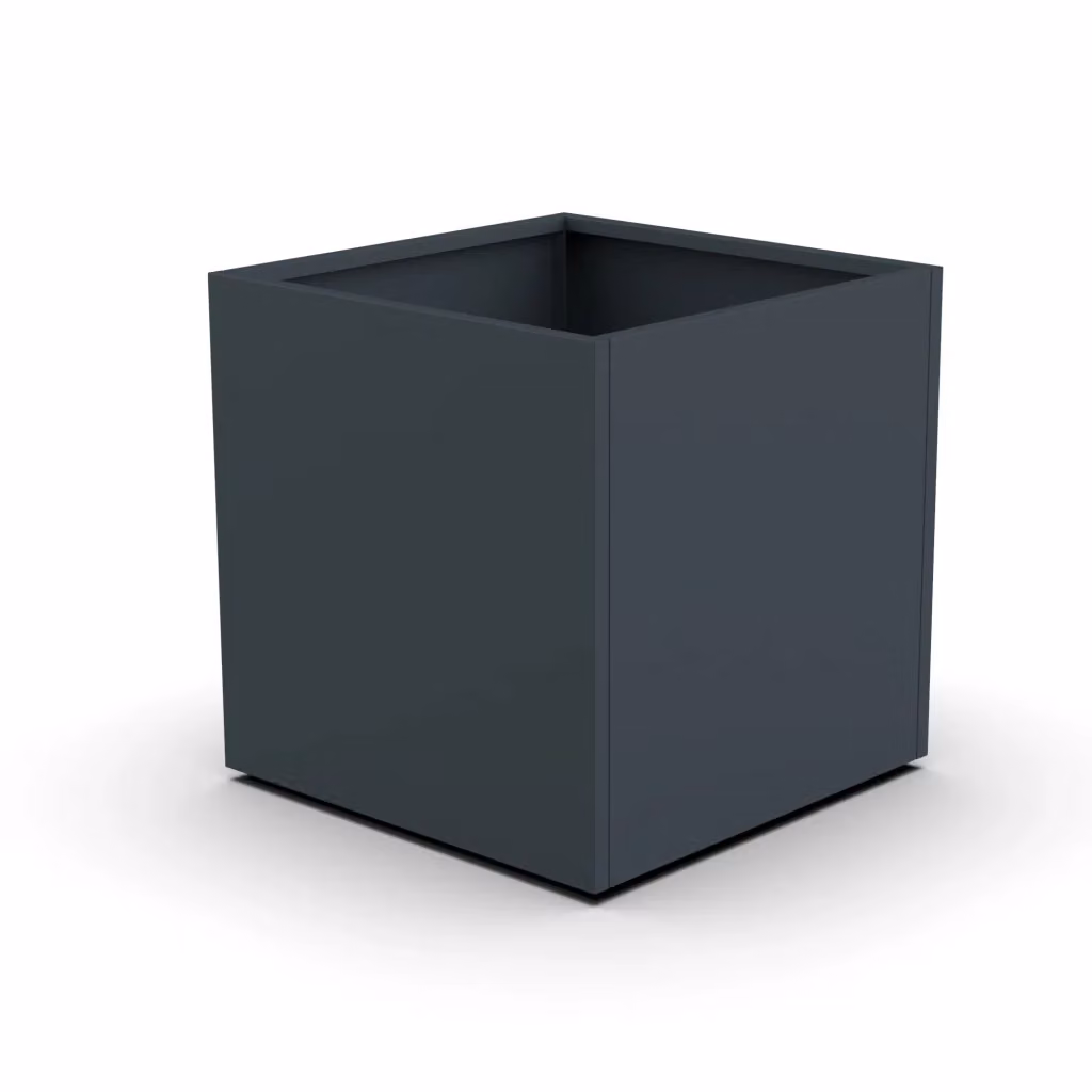 Fioriera Vaargel casa.pro in acciaio zincato, Grigio Antracite, L/P/H: 60 x 60 x 60 cm – 2
