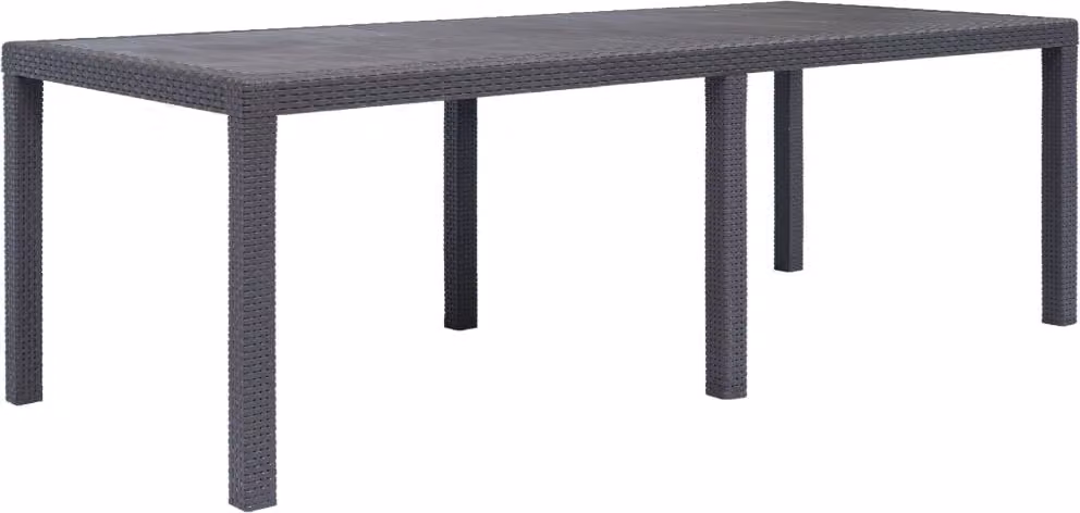 Maison Exclusive - Tavolo da giardino marrone 220x90x72 cm in plastica effetto rattan