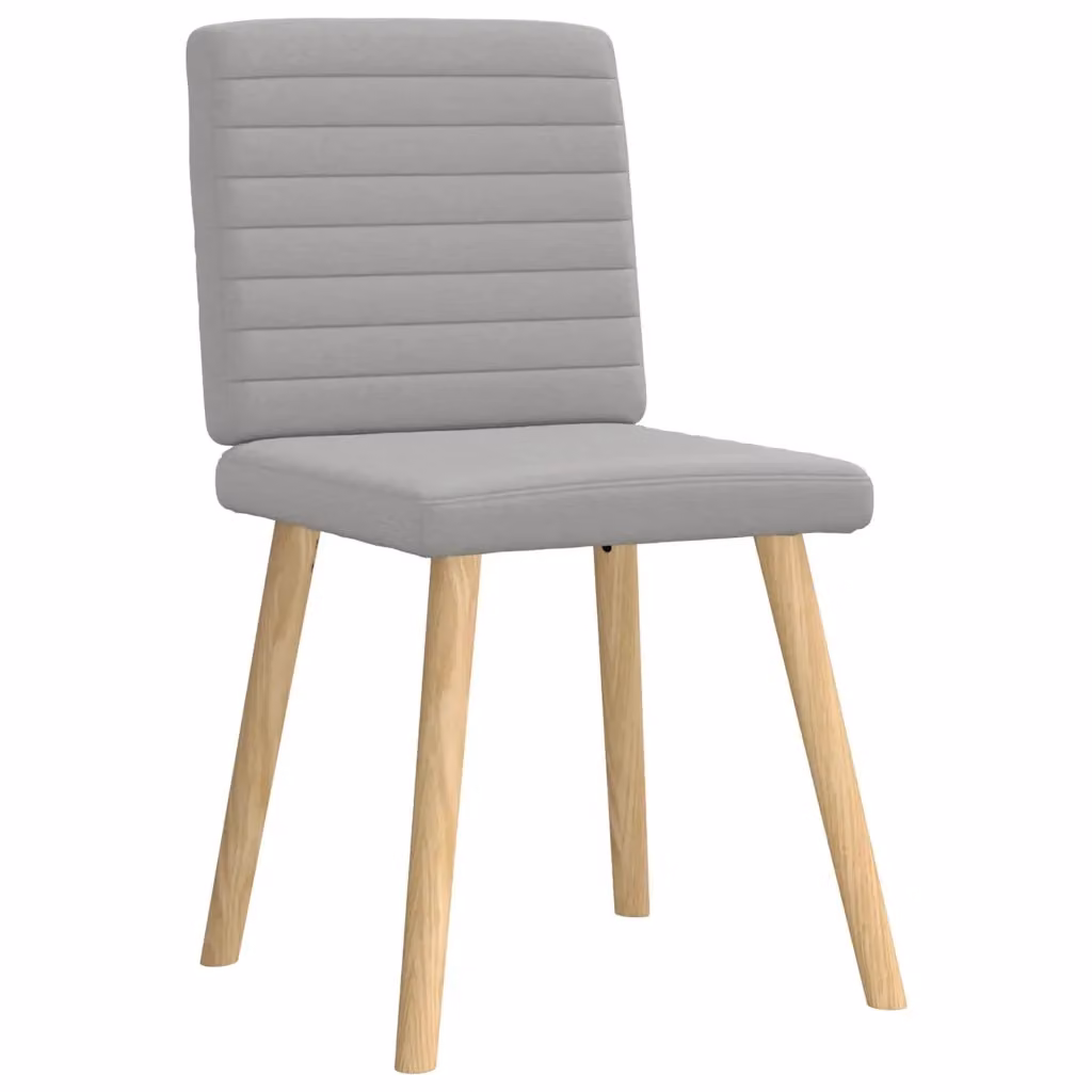 Set di 4 sedie da pranzo vidaXL in tessuto grigio con struttura in legno e metallo – 2