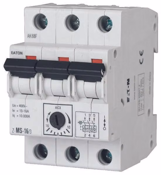 interruttore automatico di protezione motore a 3 poli Z-MS-1.6/3