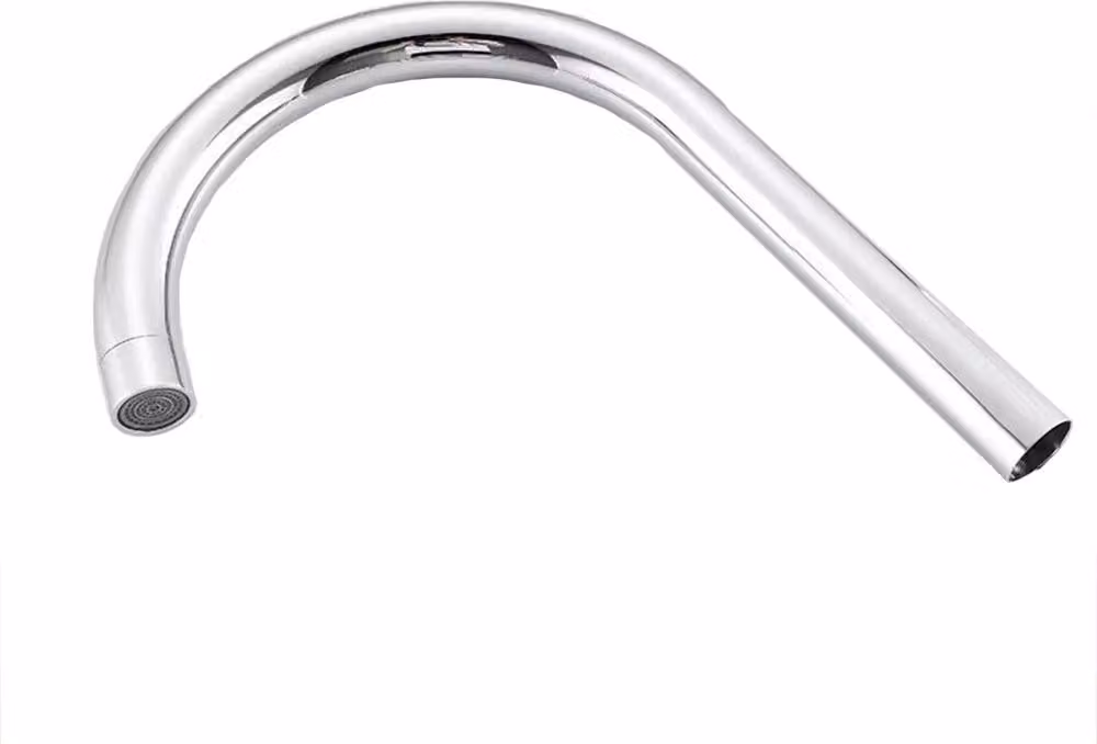 INF Rubinetto da Cucina in Acciaio Inox - Tubo Curvo Grande a Inserimento Diretto
