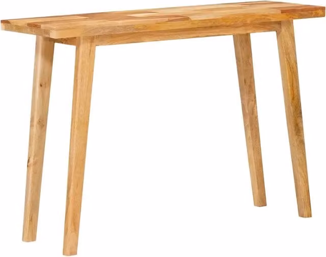 Tavolo da pranzo rettangolare in legno di mango rustico vidaXL, marrone, L: 100 cm, P: 35 cm, H: 75 cm