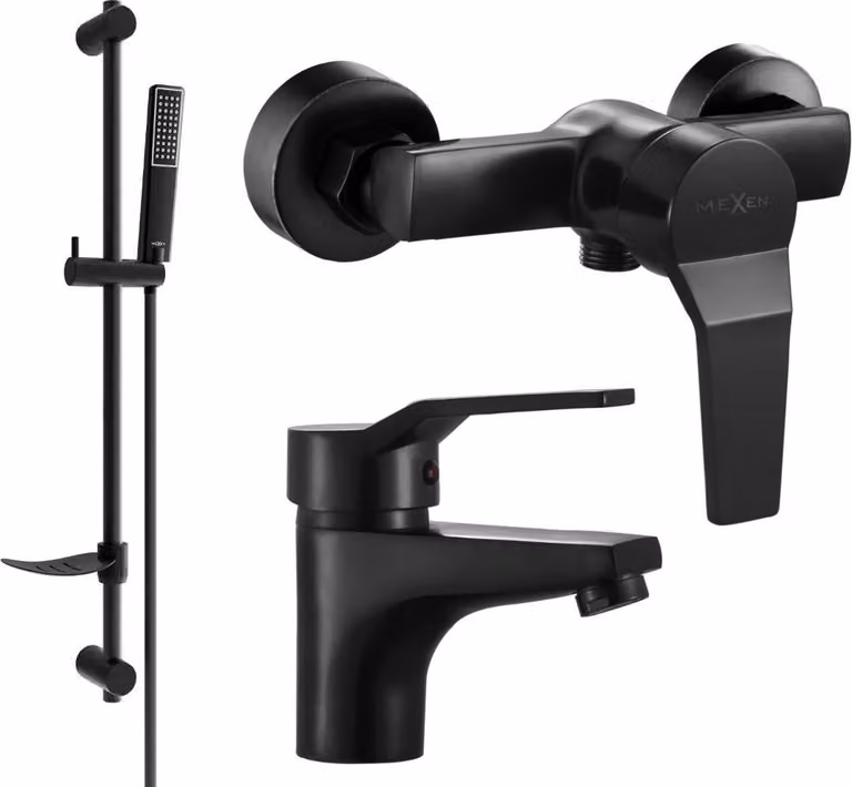Mexen Caro DF72 set doccia, nero - 746604DF72-70